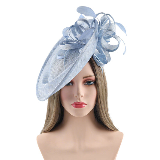 Powder Blue Fascinator/Headpiece~D38