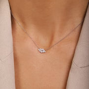 GT Crystal Cluster Silver Necklace