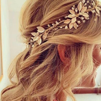 Azure Helen Vine Gold Wedding Headpiece
