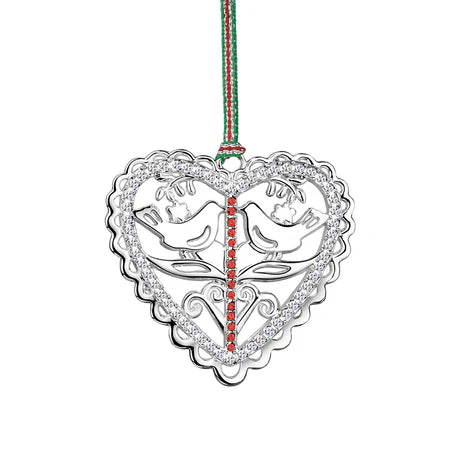 Newbridge Silverware Love Birds Xmas Tree Decoration