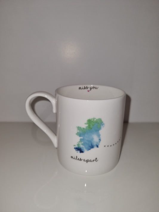 Miles Apart Fine China Mug Ireland To Australia