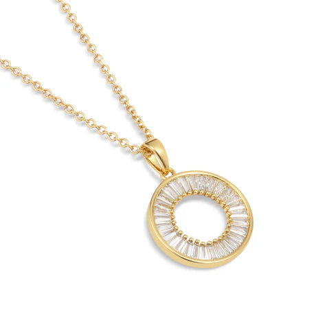 Newbridge Silverware Baguette Stone Pendant/Necklace