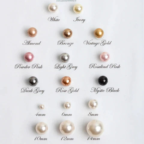 Azure Posie Bridal Pink Pearl Earrings