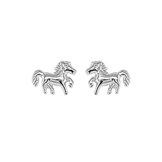 EV-Childs Horse Stud Silver Earrings