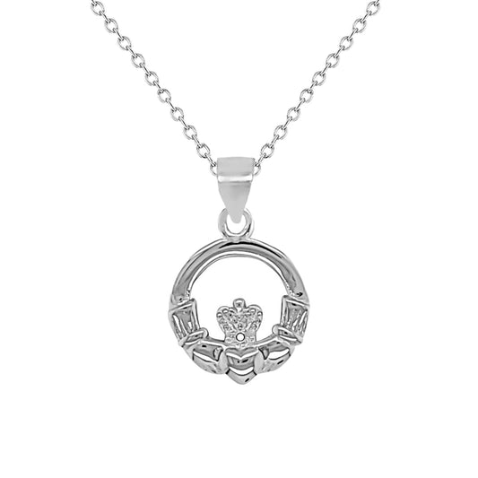 EV Silver Claddagh Pendant/Neckace
