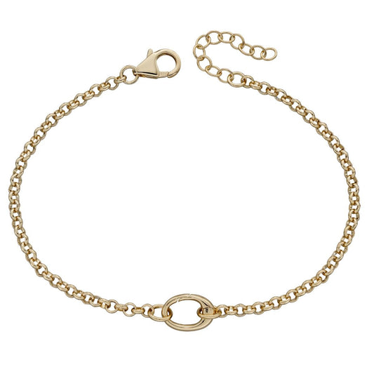 Gold Single Charm Link Bracelet GKO