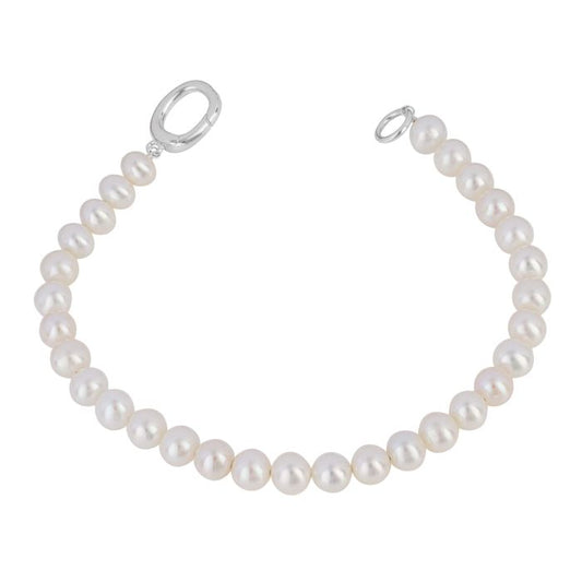 White Pearl Charm Bracelet GKO