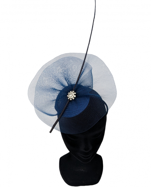 Carina Fascinator in Navy