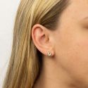 GKO Gold & Crystal Birthstone Earrings Crystal (April)