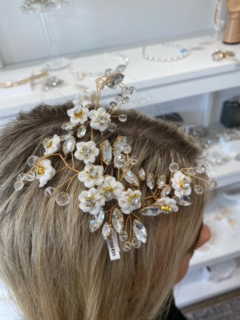 Perfect Bridal Three Piece Gold Flower Pin Set