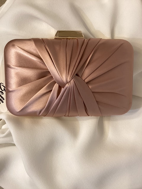Marie Blush Pink Twist Front Box Clutch Bag