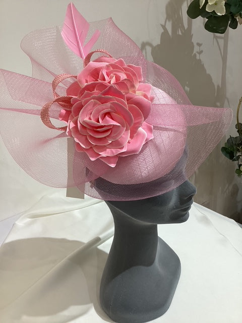 Pink Flower Fascinator-D25