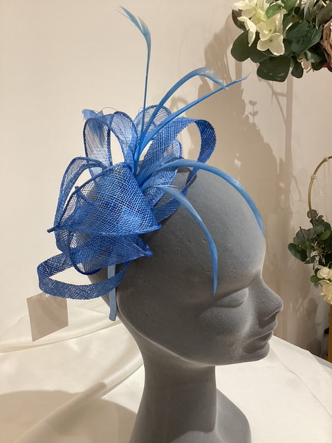 Light Blue Fascinator/Headpiece-D2