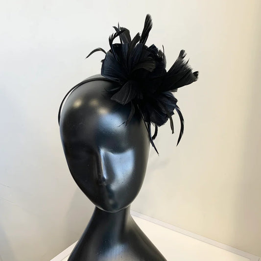 Black Feather Fascinator/Headpiece