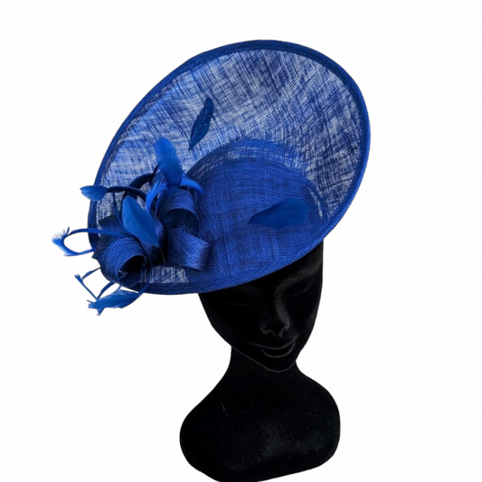 Jane Fascinator/Headpiece In Cobalt
