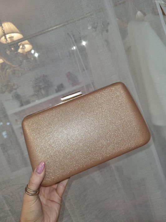 Rose Gold Clutch With Rose Gold Trim