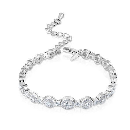 Newbridge Silverware Clear Cubic Zirconia Bracelet