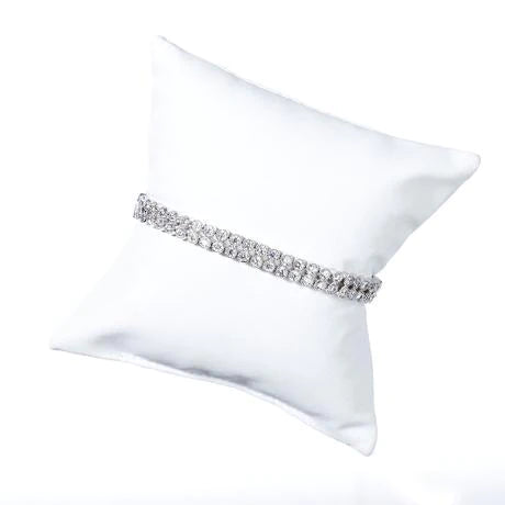 Azure Double Athena Silver Crystal Bracelet