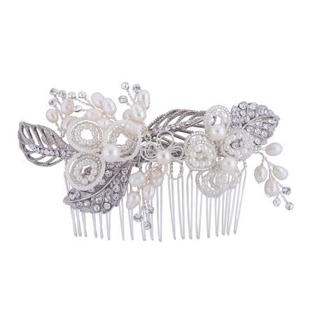 Azure Elara Comb Wedding Headpiece - everly-acbf