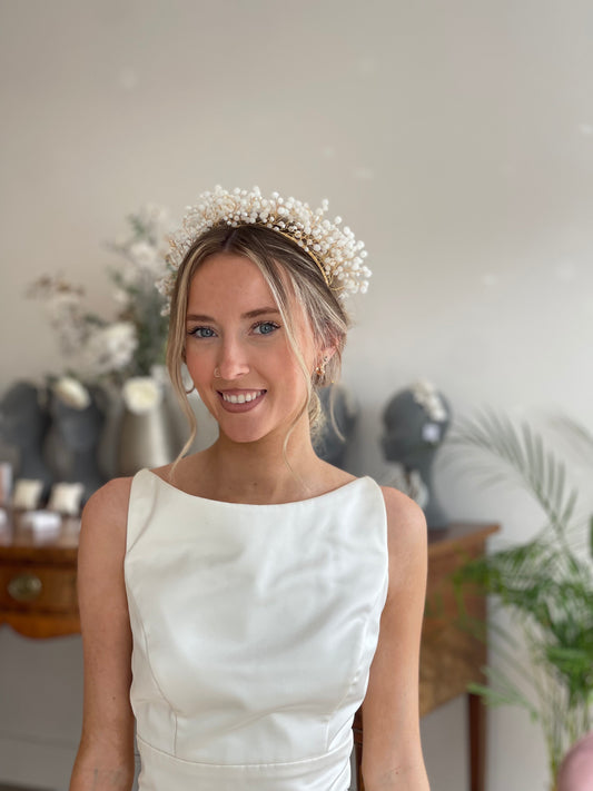 Perfect Bridal Opal and Crystal Crown