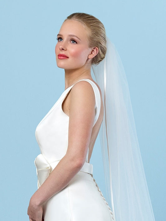 EV-S20-210 Single Layer Satin Trim Veil