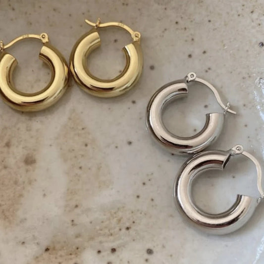 Azure Sterling Silver Hoop Earrings