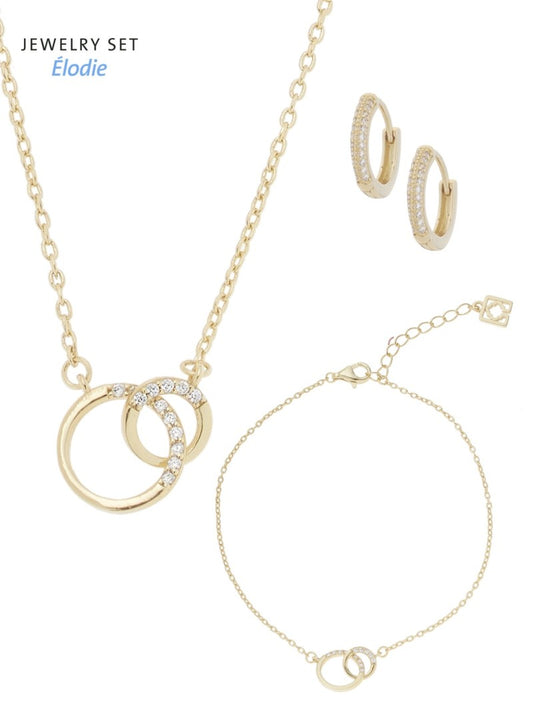 Élodie JS-001 Bracelet, Necklace & Earrings set in Gold
